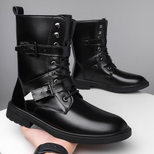 Men retro leather lace up - men's,