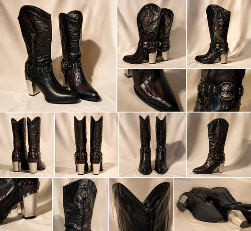 Black flame trim cowboy - , style
