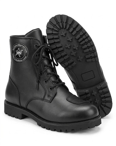 Mens leather sneaker - sneaker, motorbike