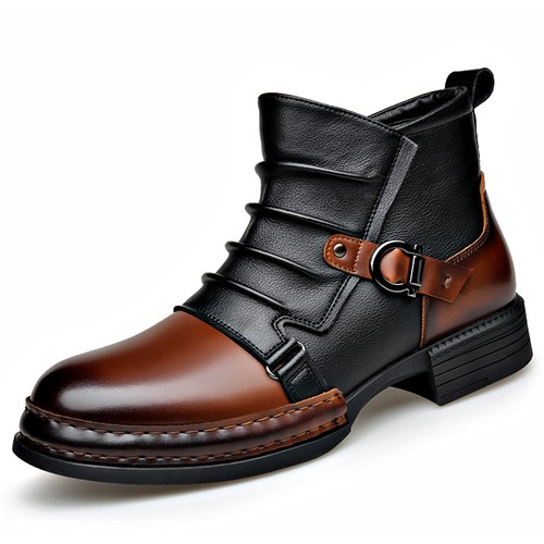 Men retro leather motorcycle - leather,