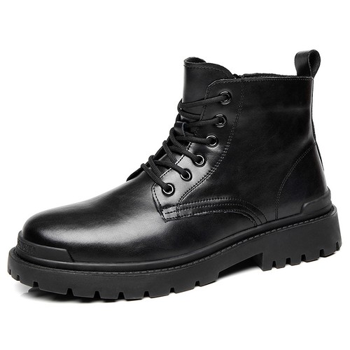 Men black platform combat - men's,